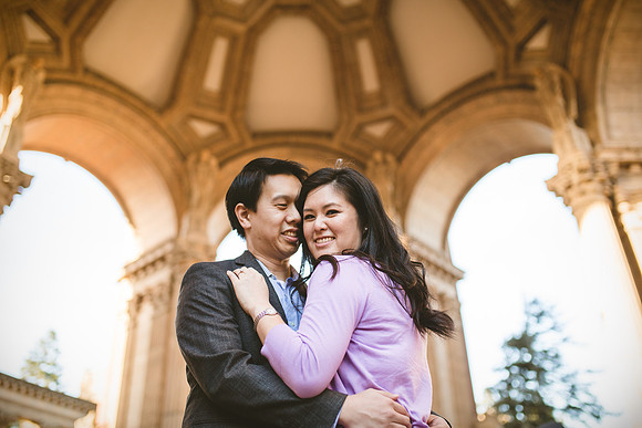 Palace of fine arts engagement photos